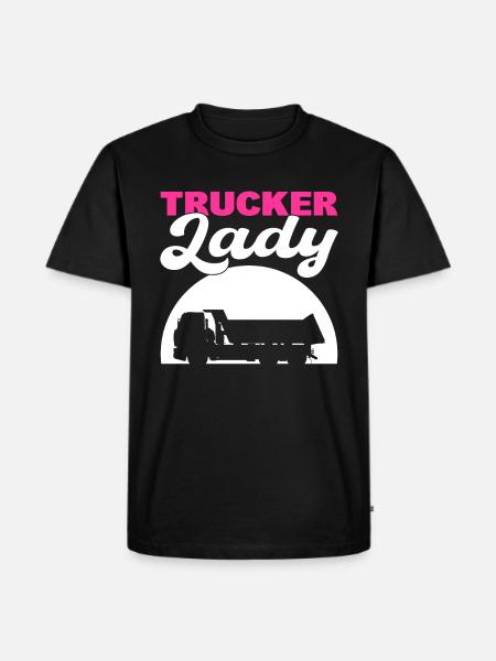 Trucker Lady Driver - Men's Premium Organic T-Shirt - black