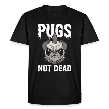 Cute Pug Animal Person - Men's Premium Organic T-Shirt - black - Front - Nico (187cm)