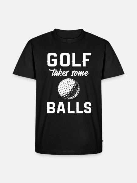 Funny golfer golfer - Men's Premium Organic T-Shirt - black