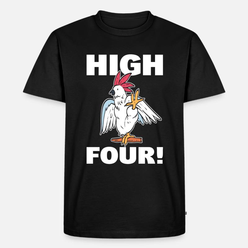 Éleveur de perroquets perroquets - T-shirt Premium bio Homme - noir