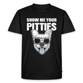 Montrez-moi votre promeneur de chien Pitties - T-shirt Premium bio Homme - noir - Devant - Nico (187cm)