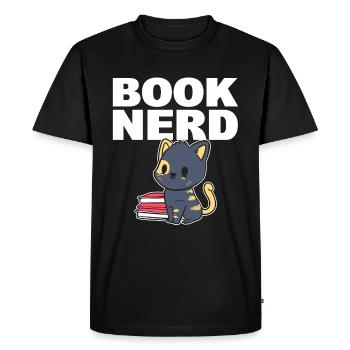 Livre Nerd Avid Reader - T-shirt Premium bio Homme - noir - Devant - Nico (187cm)