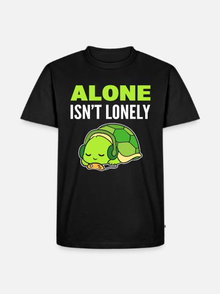 Turtle introvert music lover - Men's Premium Organic T-Shirt - black