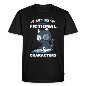 Lecteur de livre de lecture de chat - T-shirt Premium bio Homme - noir - Devant - Nico (187cm)
