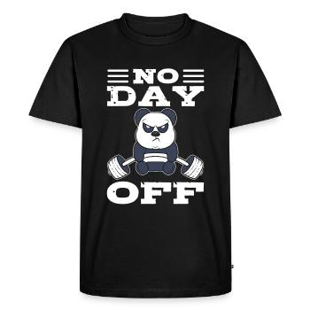 No Day Off Weightlifter - Men's Premium Organic T-Shirt - black - Front - Nico (187cm)