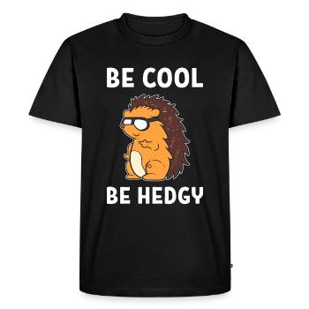 Cool hedgehog wildlife trainer - Men's Premium Organic T-Shirt - black - Front - Nico (187cm)