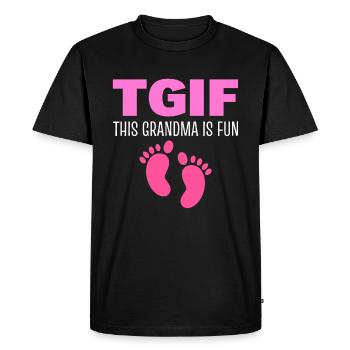 TGIF cette grand-mère est amusante drôle grand-mère - T-shirt Premium bio Homme - noir - Devant - Nico (187cm)