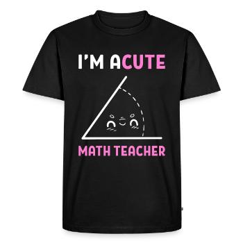 Math Word Games Math Teacher - Men's Premium Organic T-Shirt - black - Front - Nico (187cm)