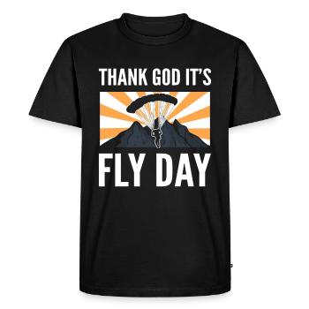 Paraglider Fallschirm Paragliding Pilot - Men's Premium Organic T-Shirt - black - Front - Nico (187cm)
