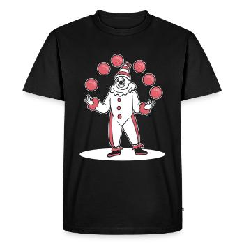 Clown Juggling Clown Performer - T-shirt Premium bio Homme - noir - Devant - Nico (187cm)