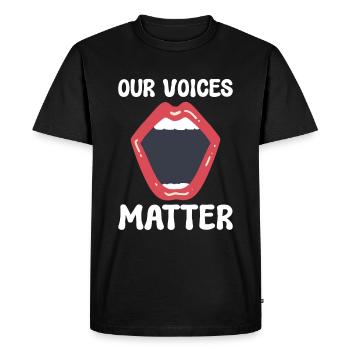 Nos voix comptent militantes - T-shirt Premium bio Homme - noir - Devant - Nico (187cm)