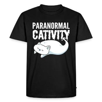 Paranormal Cat Ghostbusters - Men's Premium Organic T-Shirt - black - Front - Nico (187cm)
