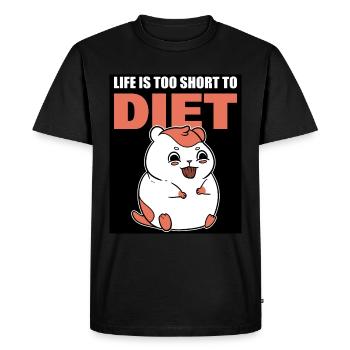 Cute hamster hamster owner - Men's Premium Organic T-Shirt - black - Front - Nico (187cm)