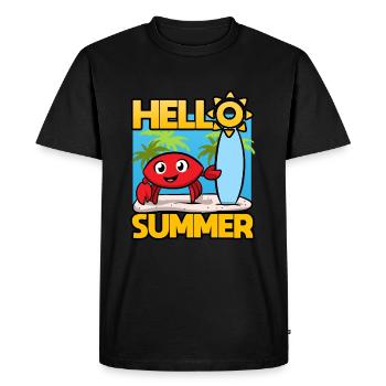 Bonjour Summer Sommer - T-shirt Premium bio Homme - noir - Devant - Nico (187cm)