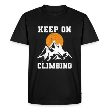 Keep On Climbing Mountaineers - Men's Premium Organic T-Shirt - black - Front - Nico (187cm)