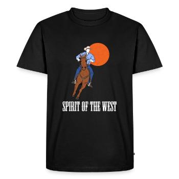 Spirit Of The West Country oder Cowboy - T-shirt Premium bio Homme - noir - Devant - Nico (187cm)
