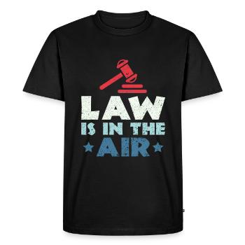 Law is in the air - Law Lawyer Lawyers - Men's Premium Organic T-Shirt - black - Front - Nico (187cm)
