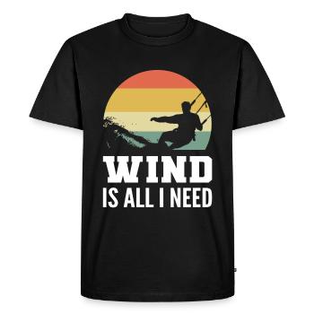 Kitesurf & Kitesurf Kitesurfers - T-shirt Premium bio Homme - noir - Devant - Nico (187cm)