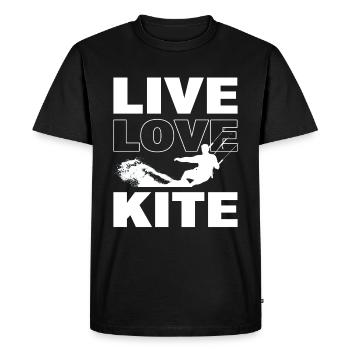 Kitesurf Kite Flyer - T-shirt Premium bio Homme - noir - Devant - Nico (187cm)