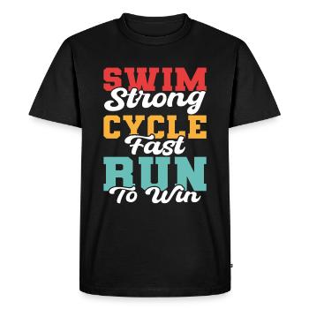 Triathlon - Men's Premium Organic T-Shirt - black - Front - Nico (187cm)