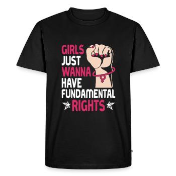 Les filles veulent juste avoir des droits fondamentaux - - T-shirt Premium bio Homme - noir - Devant - Nico (187cm)