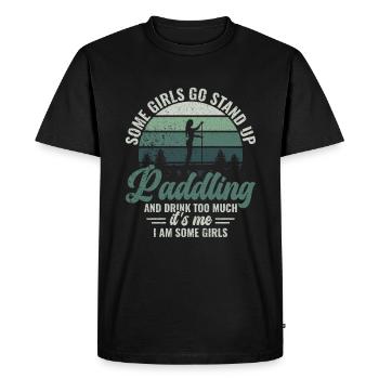 Stand Up Paddle & Alcool - SUP Stand-Up Paddle - T-shirt Premium bio Homme - noir - Devant - Nico (187cm)