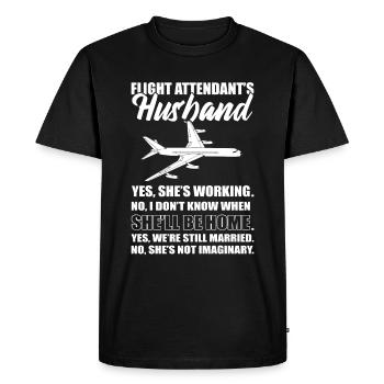 Agent de bord Équipage de cabine Mari - T-shirt Premium bio Homme - noir - Devant - Nico (187cm)