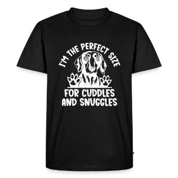 Je suis la taille parfaite pour les câlins et les câlins - T-shirt Premium bio Homme - noir - Devant - Nico (187cm)