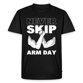 Funny Arm Wrestling Professional Wrestler - Men's Premium Organic T-Shirt - black - Front - Nico (187cm)
