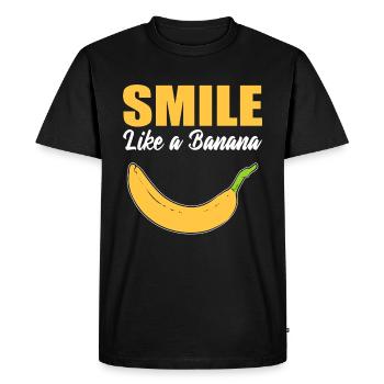 Banana Humor Fruit Grower - Men's Premium Organic T-Shirt - black - Front - Nico (187cm)