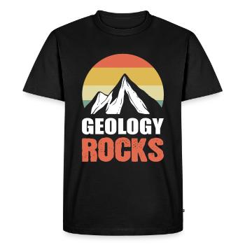 Géologie Roches Géologue - T-shirt Premium bio Homme - noir - Devant - Nico (187cm)