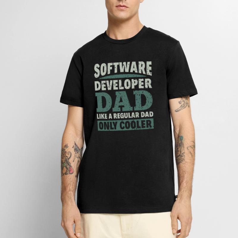 Software Developer Dad - Software Programmierer Männer Premium Bio T-Shirt