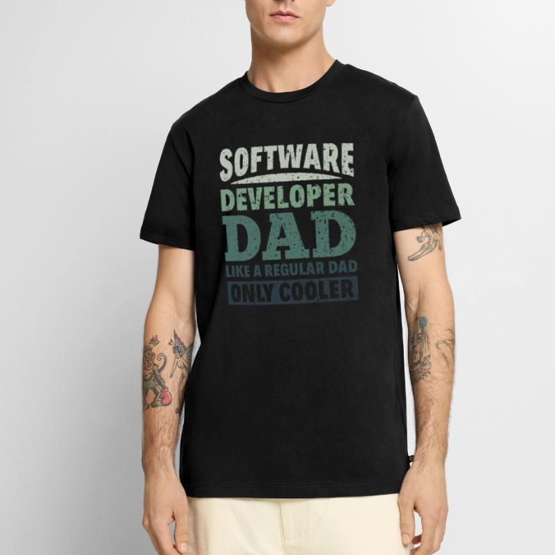 Software Developer Dad - Software Programmer Men's Premium Organic T-Shirt