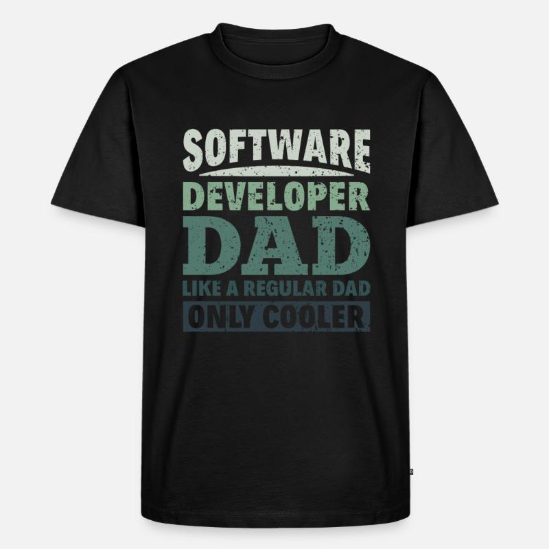 Software Developer Dad - Software Programmer - Men's Premium Organic T-Shirt - black