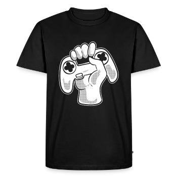 Video Game Controller Computer Freak - Men's Premium Organic T-Shirt - black - Front - Nico (187cm)