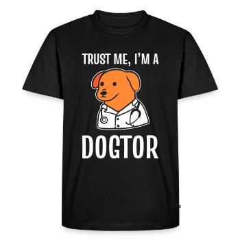 Croyez-moi, je suis un vétérinaire Dogtor Vétérinaire - T-shirt Premium bio Homme - noir - Devant - Nico (187cm)