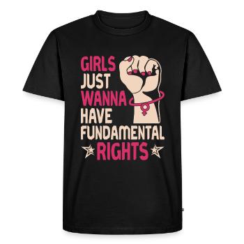Les filles veulent juste avoir des droits fondamentaux - - T-shirt Premium bio Homme - noir - Devant - Nico (187cm)