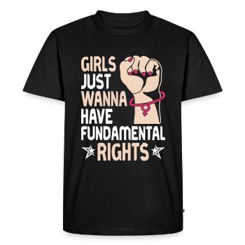 Les filles veulent juste avoir des droits fondamentaux - - T-shirt Premium bio Homme - noir - Devant - Nico (187cm)