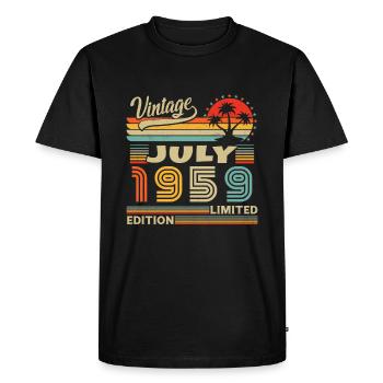 Geschenk Geburtstag Vintage Juli 1959 - T-shirt Premium bio Homme - noir - Devant - Nico (187cm)