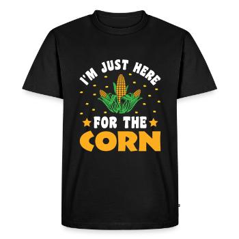 I'm Just Here For The Corn - Corn Farmer Farmer - Men's Premium Organic T-Shirt - black - Front - Nico (187cm)