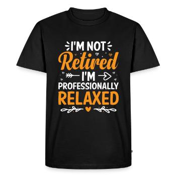 Grand-mère retraitée Pension de retraite Grand-mère Reti - T-shirt Premium bio Homme - noir - Devant - Nico (187cm)