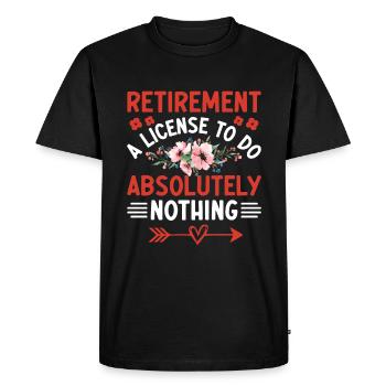 Grand-mère retraitée Pension de retraite Grand-mère Reti - T-shirt Premium bio Homme - noir - Devant - Nico (187cm)