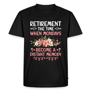 Grand-mère retraitée Pension de retraite Grand-mère Reti - T-shirt Premium bio Homme - noir - Devant - Nico (187cm)