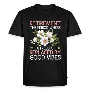 Grand-mère retraitée Pension de retraite Grand-mère Reti - T-shirt Premium bio Homme - noir - Devant - Nico (187cm)