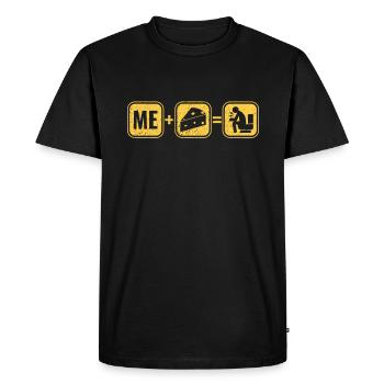 Cheese lactose intolerance intolerance milk - Men's Premium Organic T-Shirt - black - Front - Nico (187cm)