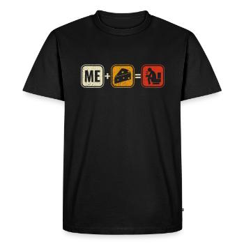 Cheese lactose intolerance intolerance milk - Men's Premium Organic T-Shirt - black - Front - Nico (187cm)