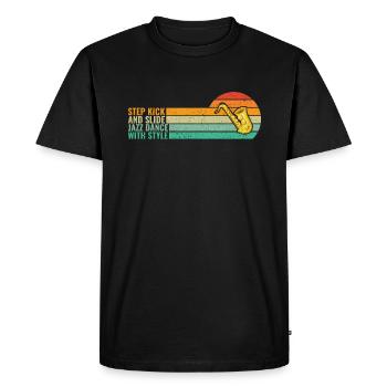 Step Kick and Slide Jazz Dance with Style - Jazz - T-shirt Premium bio Homme - noir - Devant - Nico (187cm)
