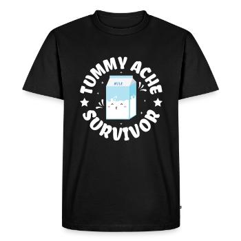 Lactose intolerance - intolerance milk cheese - Men's Premium Organic T-Shirt - black - Front - Nico (187cm)