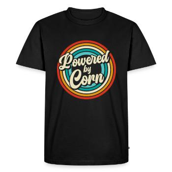 Retro Corn To Be Wild - Corn Farmer Farmer - Men's Premium Organic T-Shirt - black - Front - Nico (187cm)