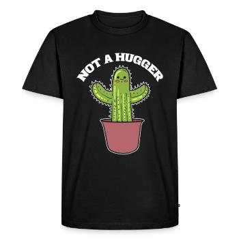 Pas un solitaire câlin - T-shirt Premium bio Homme - noir - Devant - Nico (187cm)